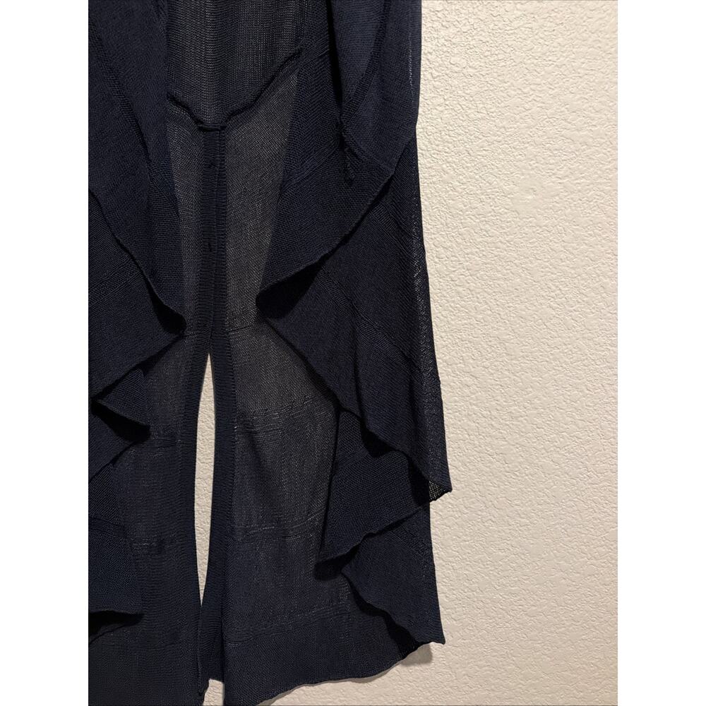 Linea Domani Minimalist Luxury Cardigan Long Line Blue Drape Lagenlook Boho Art - Picture 4 of 8